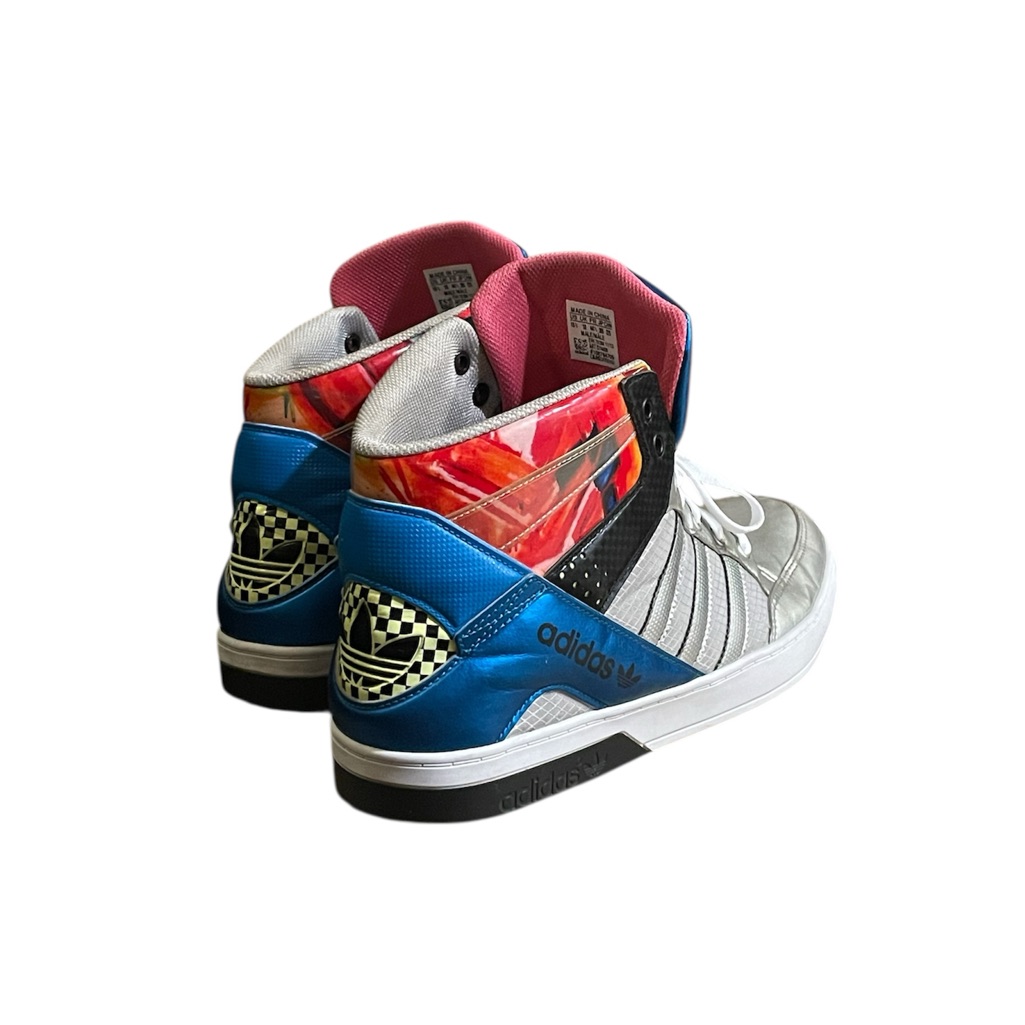 Adidas High Court Mid Sneakers Multicolor/Metallic Silver Mens 10.5